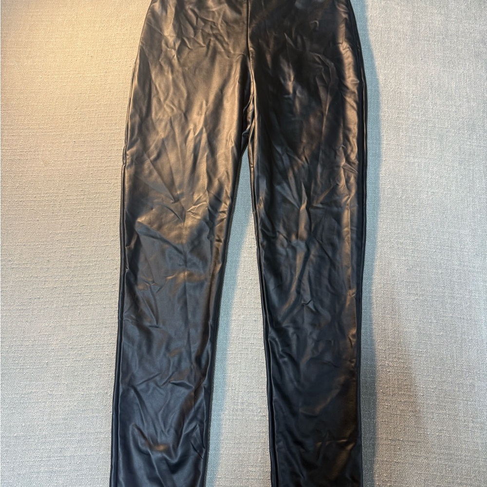HEIMISH USA Black Faux Leather Men's Pants